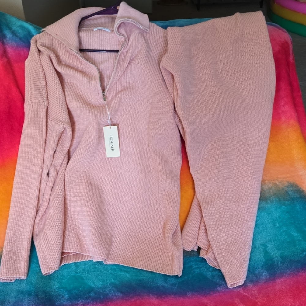 Pink Half-Zip Sweater